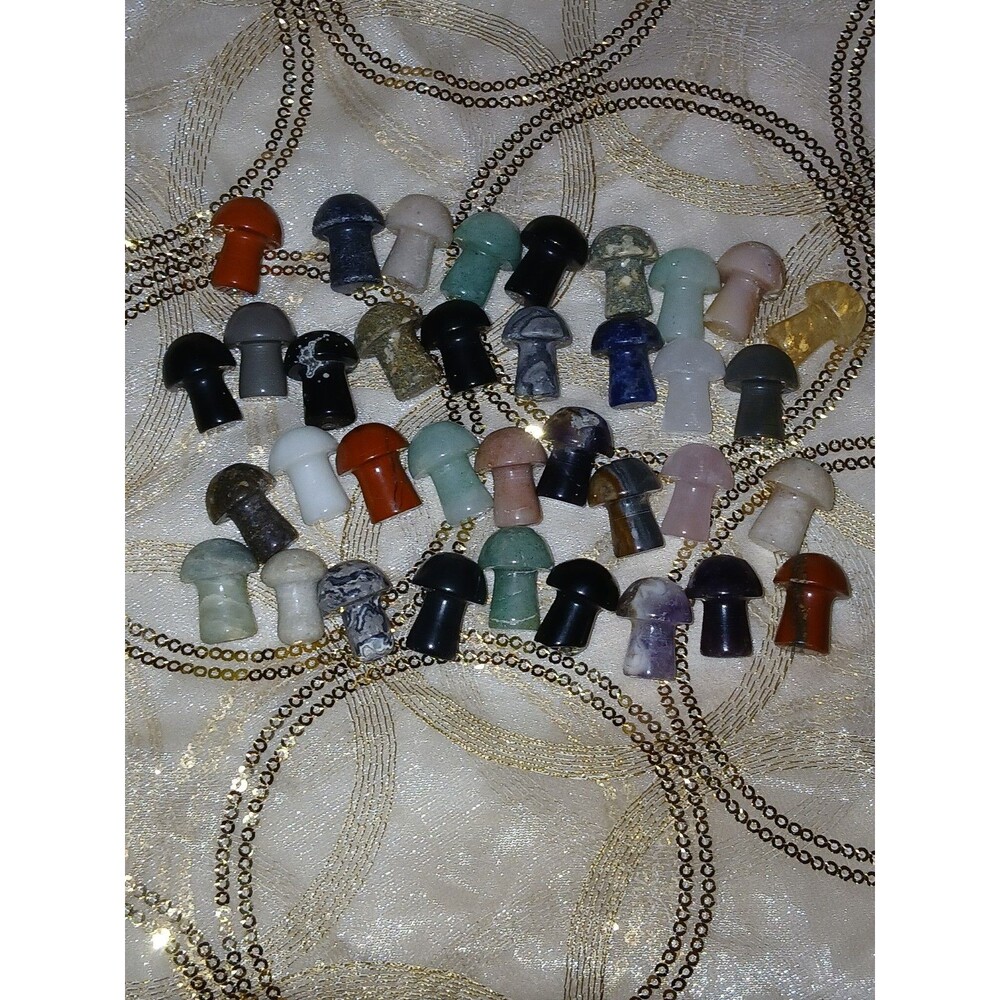 Crystal Mushroom Carvings